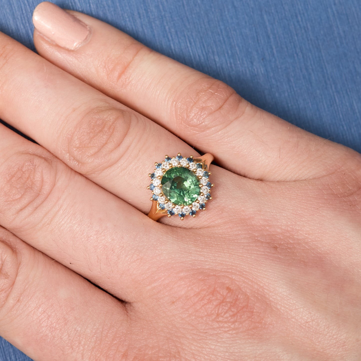 Bague Colombo – Saphir Teal 2.58 carats