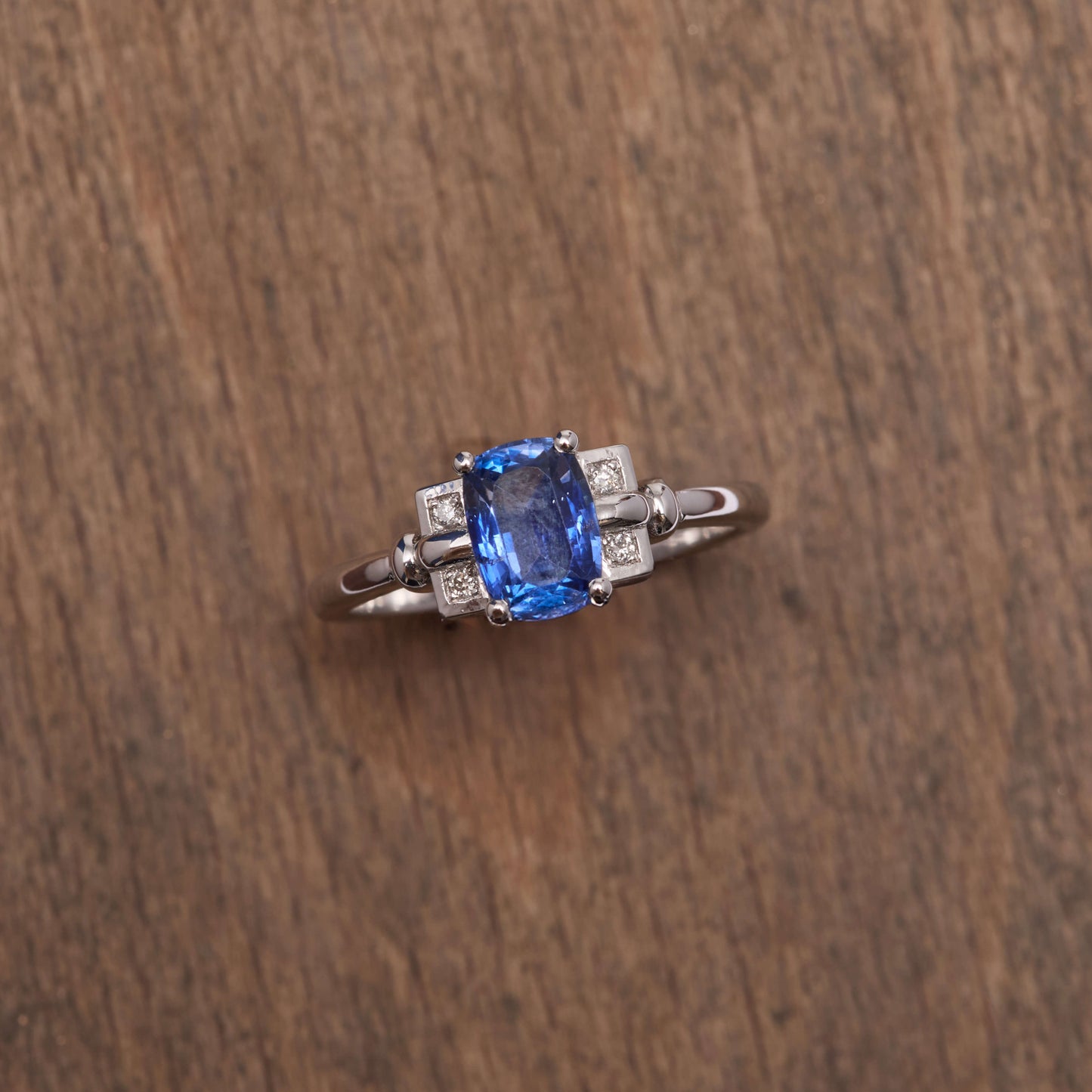 Bague Trilogie - Saphir Cornflower 1.26 carats