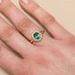 Bague Marguerite – Saphir Teal 2.23 carats