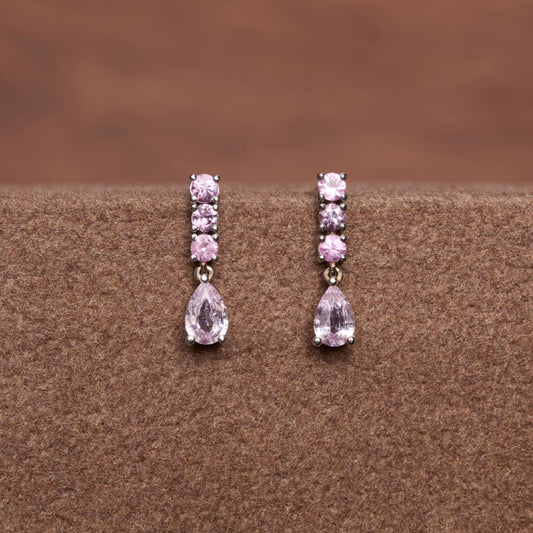 Boucles d'oreilles - Saphirs Roses 0.79 carats