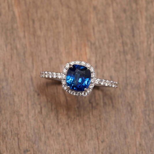 Bague Jaffna - Saphir Peaocock 1.60 carats