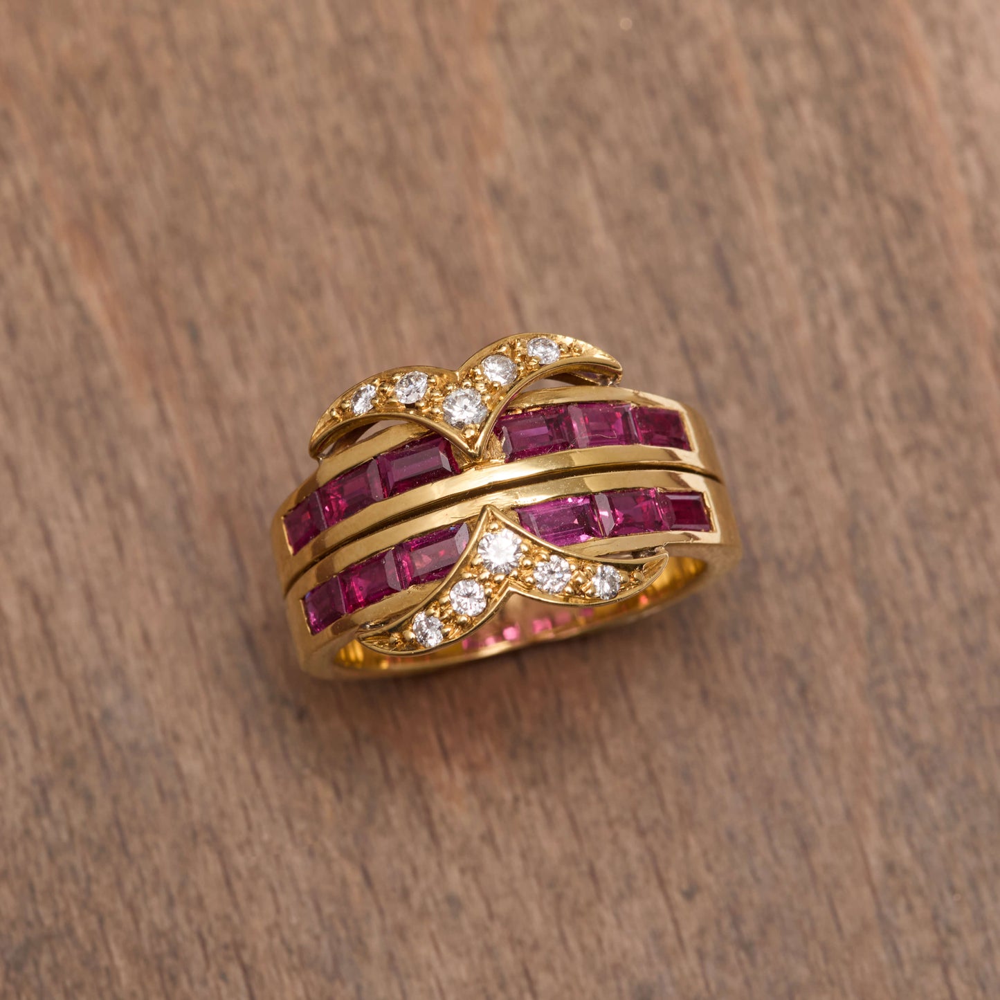 Bague Bandeau Rubis