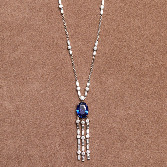 Collier - Saphir Royal Blue 3.91 carats