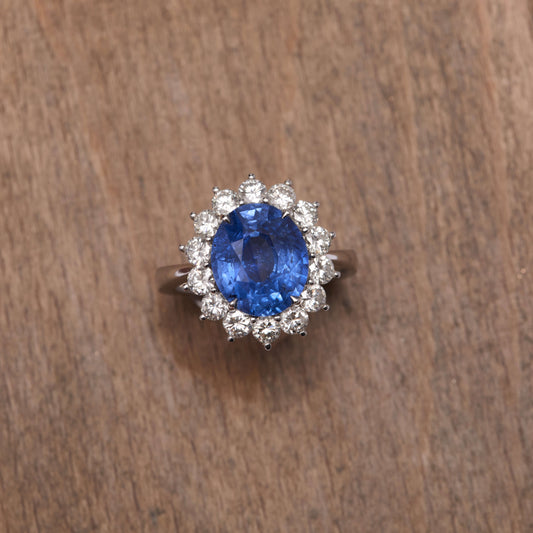 Bague Marguerite - Saphir Cornflower 6.14 carats