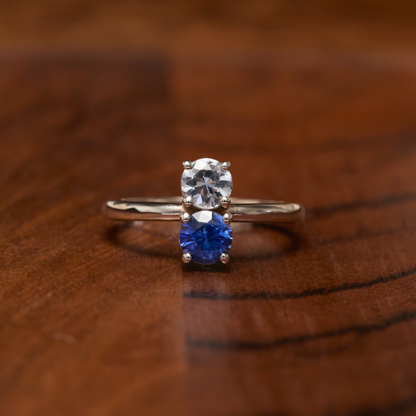 Toi et Moi – Saphir Vivid Blue et Saphir Blanc