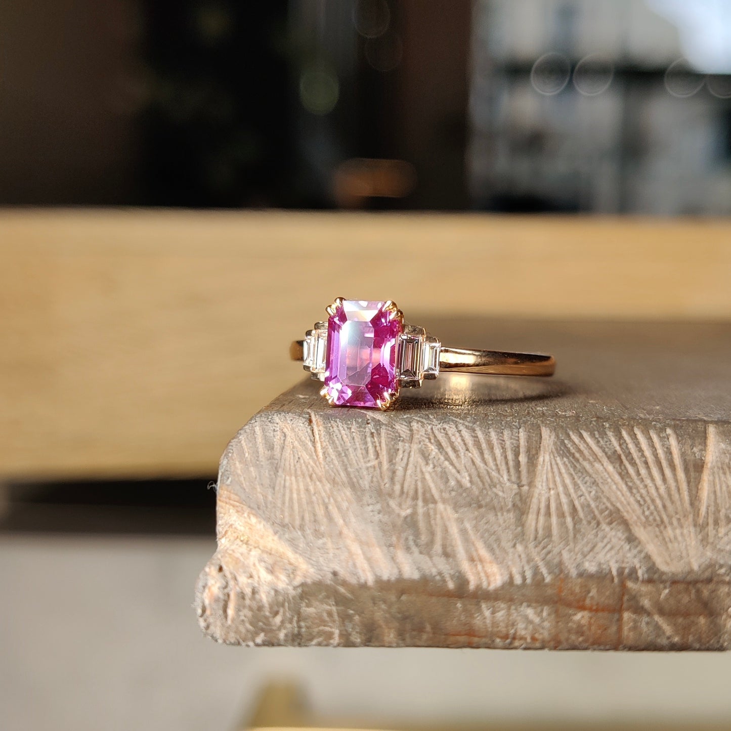 Bague Esmeralda - Saphir Lilas 1.23 carats