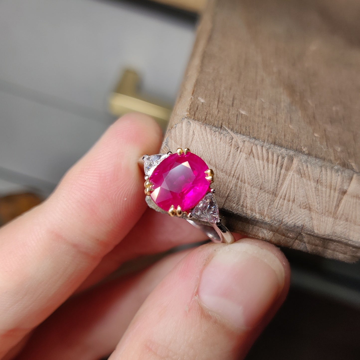 Bague Trilogie Rubis 3.30 carats